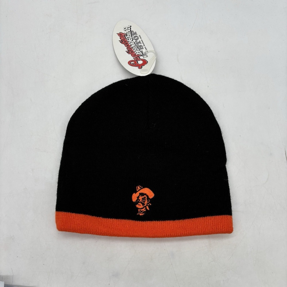 Oklahoma State OSU Cowboys Winter Beanie Sports Hat Ski One Size Cuffed 90s NEW